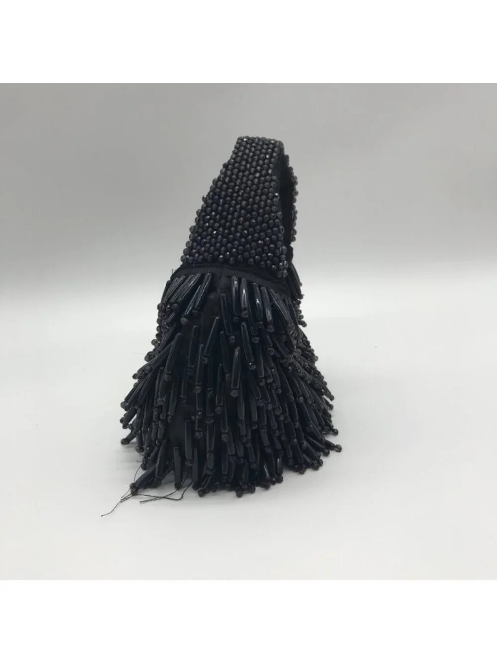 Unbranded Black Beaded Fringe Handbag - Picture 3 of 10
